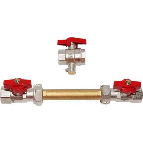 Schlösser Einbausatz 3/4'' für Wärmezähler Wärmemengenzähler 130mm Qn 2,5 für Direktmessung DN20