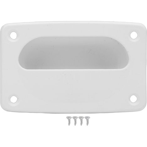 Poignée de traction pour trappe affleurante de bateau, pont marin rectangulaire en PP intégré pour Yacht RV blanc. (1/5)