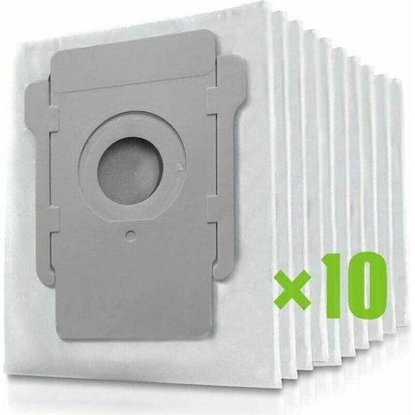 JSSEVN-10 pièces adaptées pour irobot Roomba i7 robot de balayage accessoires sac à poussière S9 sac à poussière E5 E6, (1/5)
