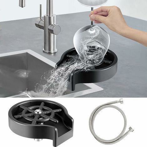 Rince Verre Evier, Lave Verre Automatique, Lave Verre Evier, Accessoires D'éVier de Cuisine, D'éVier Rince-Verre pour L'Usage de Café de Barre de Maison (1/4)