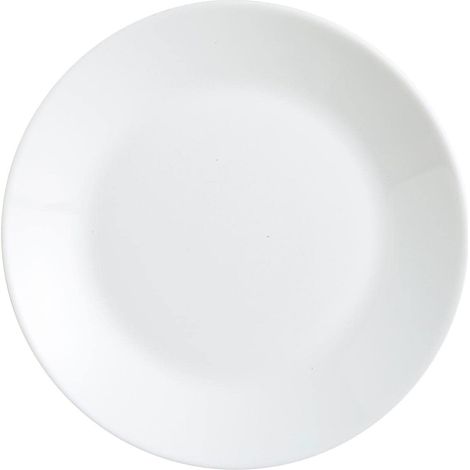 Lot de 12 assiettes à dessert en verre opale extra résistant Blanc 18 cm (1/5)