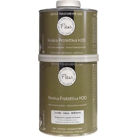 Resina Protettiva per Pavimenti Fleur Bicomponente H2O 1 Lt - Finitura: Lucida