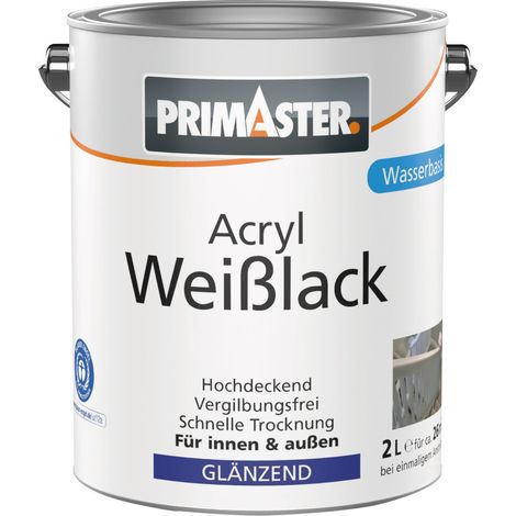Primaster Acryl Weißlack glänzend 2 L