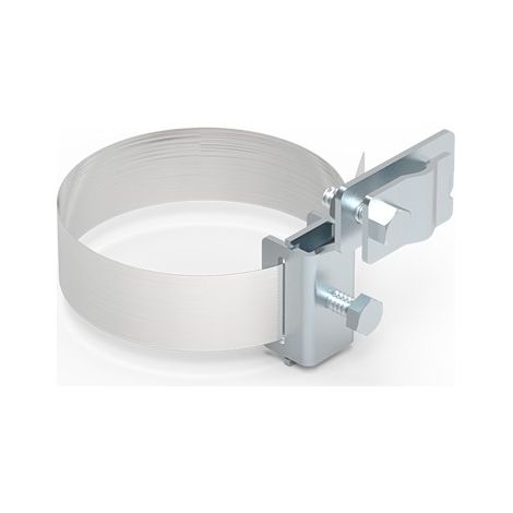 Abrazadera universal de acero inoxidable 80-160/tornillo NI