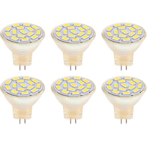 Ampoule LED GU4 270LM 15LED, ampoule à économie d'énergie MR11, perles de lampe sur piste 12V 3W, lumière chaude 3000K, 6 pièces (1/5)
