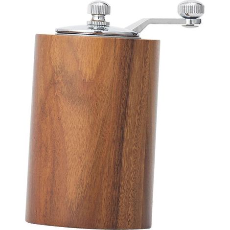 Manuelle Kaffeemühle, verstellbar, professionell, tragbar, aus Holz, ideal zum Mahlen von Kaffee zu Hause, in der Bar, beim Camping, in der Küche – perfektes Geburtstagsgeschenk-Large (1/5)