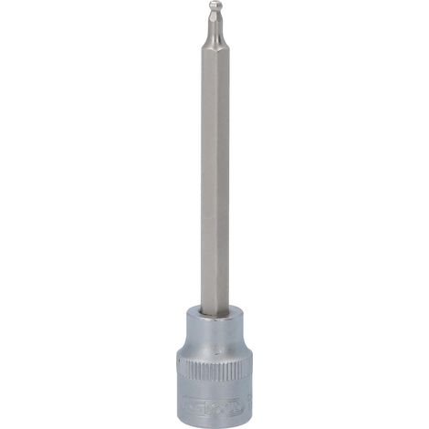 3/8" Douilles tournevis 6 pans intérieur à tête sphérique, longues, 3mm (1/4)