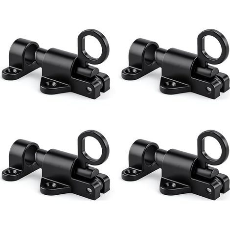 loquets de porte à ressort loquet de portail de jardin pour portails en bois loquets de porte noirs boulons de portail automatiques pour portails en bois loquets de portail pour fenêtres (1/5)