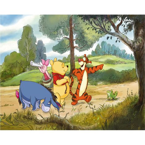 Komar Wandtapete - Winnie the Pooh Expedition - 200 x 250 cm - Vlies Digitaldruck - für Kinderzimmer