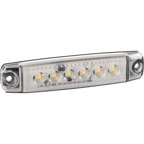 Luce ingombro - 6 Led - 12/24V - Bianco