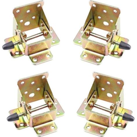 Pieds de table rabattables 4 pcs – Charnières autobloquantes en métal galvanisé – Capacité de charge 226 kg – Dimensions 75x60x55mm (1/5)
