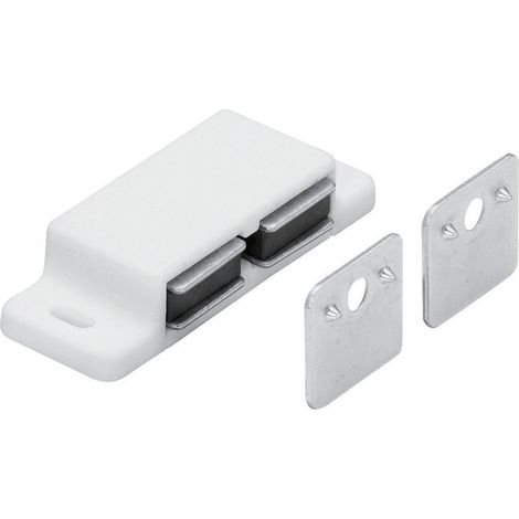 Lot De 2 Loqueteaux Magnétiques Plastique Hettich, L.20.8 X L.58.3 Mm
