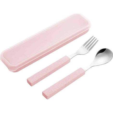 Couverts Enfants - En Acier Inoxydable - Pour Repas Familiaux Et Extérieurs - Lot De 2 Pièces (1/5)