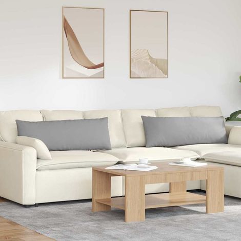 Sofakissen 2 pcs Wolkengrau 120 x 40 cm Stoff