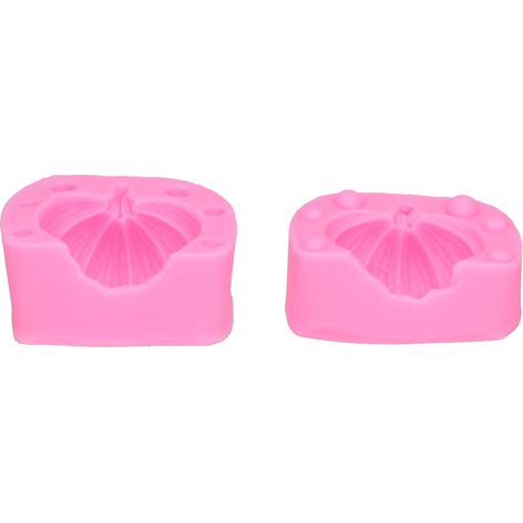 Silikonform in Kürbisform (Cartoon-Stil), lebensmittelecht, DIY-Backwerkzeug für Pudding, Eiscreme, Kuchen und handgemachte Seife, rosa. (1/5)