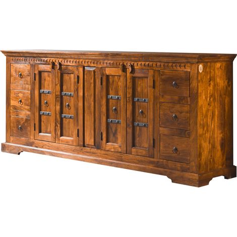 credenza in legno di Acacia 212x50x92 miele dorato laccato OXFORD 0414