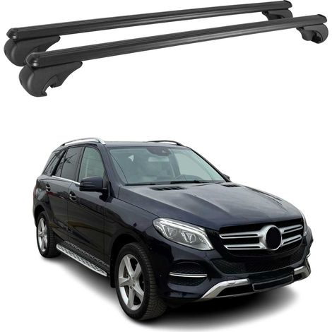 OMAC Aluminium Dachträger Querträger für Mercedes M Klasse GLE W166 2012-2019 – TÜV / DIN 75302:2019 – Abschließbar – Max. 75 kg – 2 Stangen Schwarz (1/5)