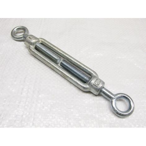 x1 M33 Galvanised Forged Straining Screw Eye Eye - Caravan Turnbuckle Open Body (1/2)