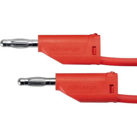 Schützinger Cordon de mesure mâle 4 mm mâle 4 mm 50.00 cm rouge 1 pc(s)