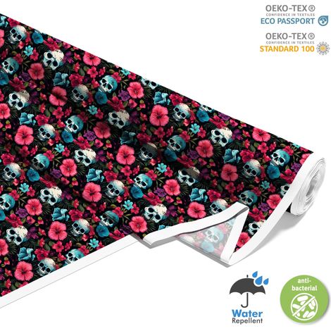 Outdoor dekostoffe oxford - Motiv der Schädel I DX4529 (1/5)
