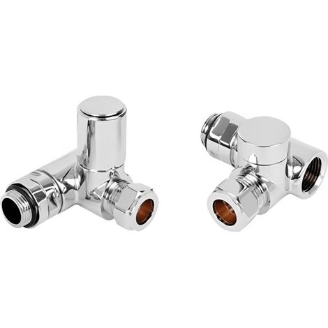 Heatwave Dual Fuel Chrome Manual Corner Radiator Valve Set