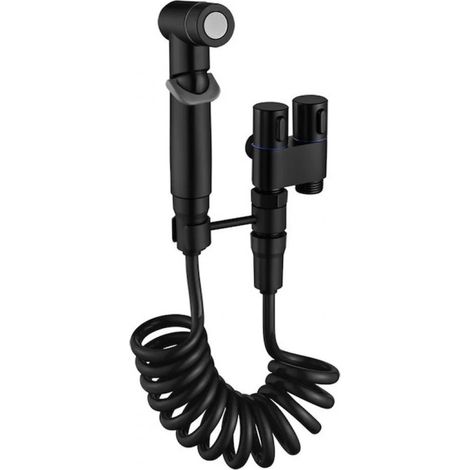 Ensemble Douchette Bidet Hygiénique à Main -EINNENFFER - Noir, Plusieurs Modes de Jet, Fixation Murale (1/5)