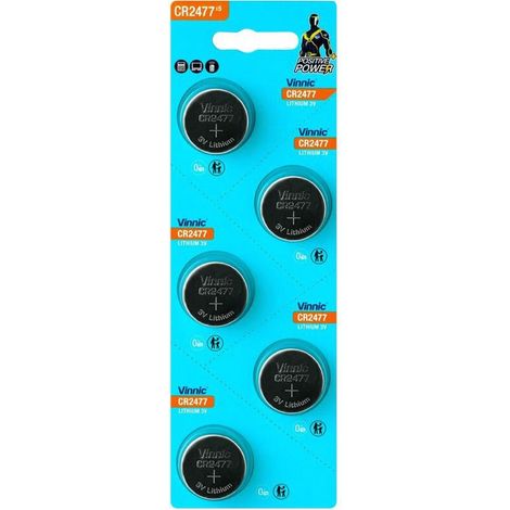 .Vinnic CR2477 Blister de 5 piles.