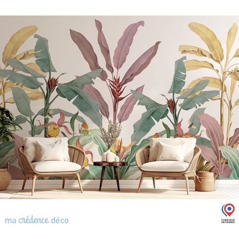 Papier peint : Jungle tropicale colorée 4 - Intissé - L.200 x H.280 cm (1/5)