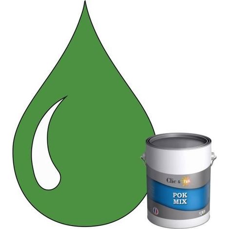 Peinture d'Accroche et Finition 2 en 1 - POK - RAL 6017 - Vert Mai - Satiné - 1L (1/4)