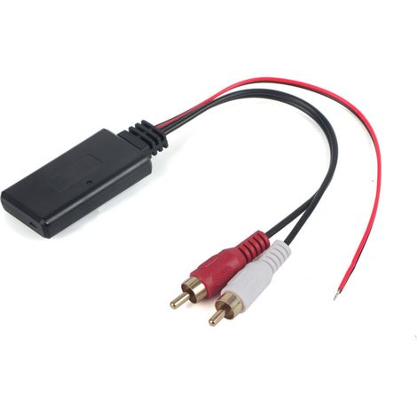 Adaptador inalámbrico Bluetooth 5.0 para radios de coche – Entradas RCA y conector de 3,5 mm – Fácil instalación universal – 1 unidad