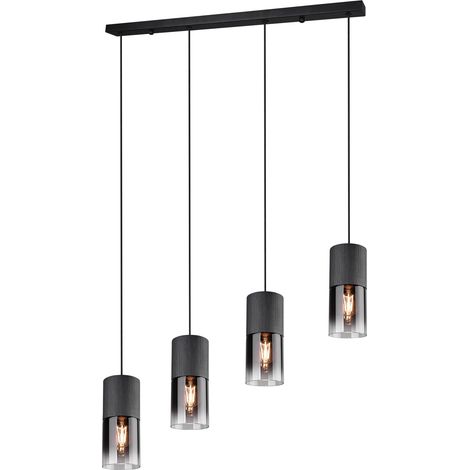 Lampada a Sospensione da Interno E27 in Metallo Nero Opaco (1/5)