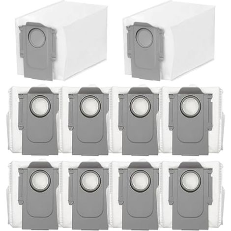 Ensemble de 10 sacs à poussière pour Roborock S8 MaxV Ultra, S8 Max Ultra, Q Revo, Qrevo Pro, Qrevo S, Qrevo MaxV, Qrevo Curv, Qrevo Edge, Qrevo Slim, Qrevo Master, QV 35A, QV 35S et Saros 10R (1/4)