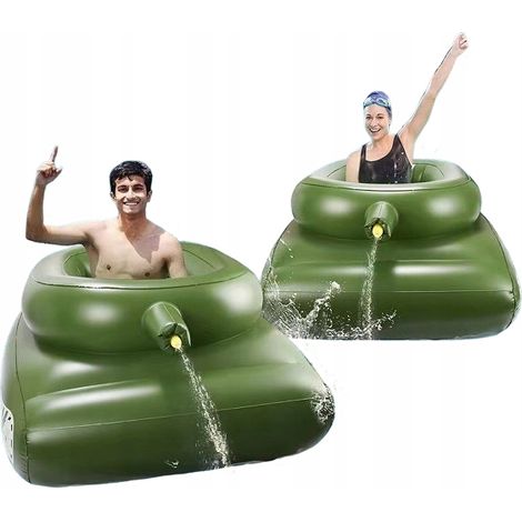 GRAND RÉSERVOIR GONFLABLE POUR ADULTES ET ENFANTS AVEC CANON À EAU, MATELAS (1/5)