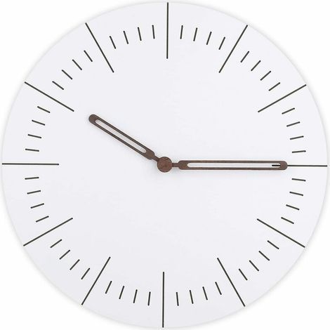 Pendule Murale en Bois, Horloge Ronde Silencieuse, Horloge Murale Mince Moderne, Basics Horloge Murale Traditionnelle, Décoration pour Chambre, Salon, Bureau(30cm, Épaisseur 5mm-Blanc) (1/5)