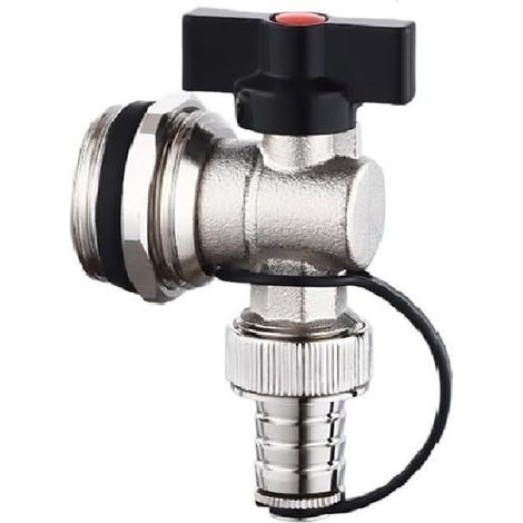 CCYKXA Brass underfloor heating distribution valve with nickel plating, size G3/4 (DN20), tool-free installation for radiator and water heater systems (G1)