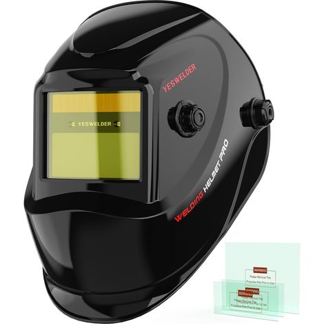 1 - Masque Soudure - Casque Auto-Obscurcissant - Filtre Anti-Lumière Bleue 4/9-13 Réponse 1/30000s Pour Mig Arc Tig Meulage Noir 92.5x42.5cm (1/5)