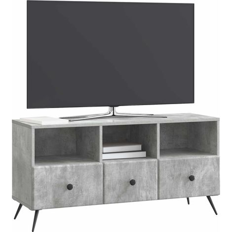 Maison Exclusive - TV-Schränk Betongrau 102 x 34,5 x 50 cm Holzwe
