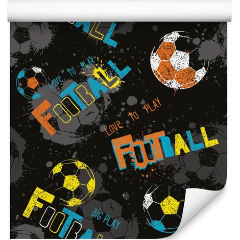 Bunte Fußballtapete für Wohn- und Schlafzimmer, 50 x 1000 cm (1/5)
