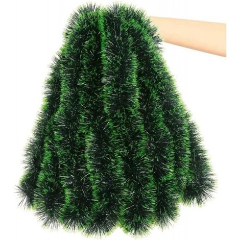 2pcs Ruban de vigne verte de noël bricolage, guirlande, ornement d'arbre de noël, guirlande, décoration de fête à domicile bord (1/4)