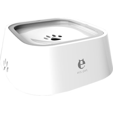 Gamelle d'eau pour chat de 1,5 L avec distributeur d'eau à débit lent, antidérapante et transportable en voiture, pour chats et chiens. (1/4)