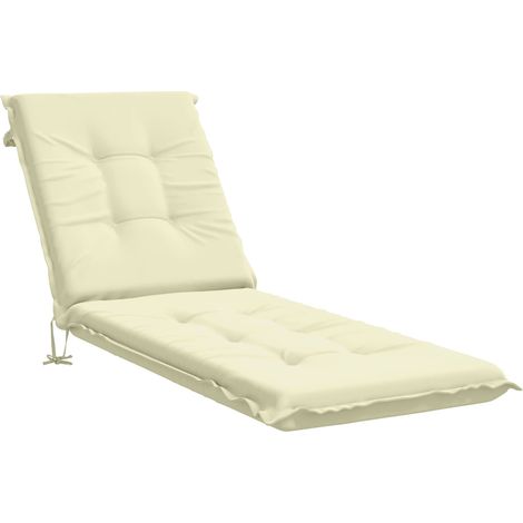 Sunlounger Cushion GEMERT 100% Polyester Cream 190 x 50 x 9 cm vidaXL (1/5)