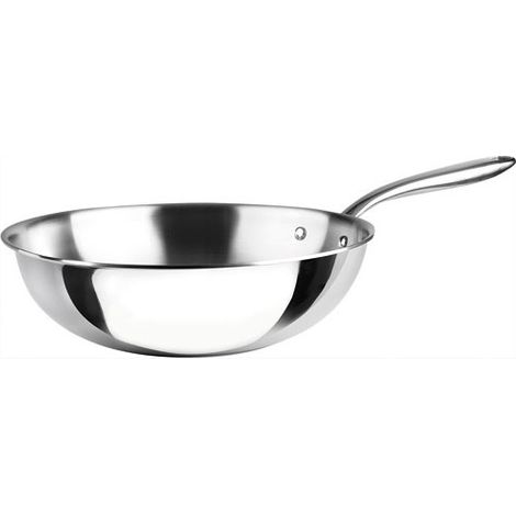 Poêle wok inox 28 cm - Lacor - 60898