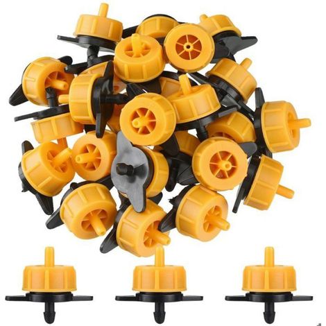 Lot de 100 Goutteurs autorégulants 2 l/h, Goutteurs d'irrigation en ligne système micro, Goutteur pour arrosage agriole (1/5)