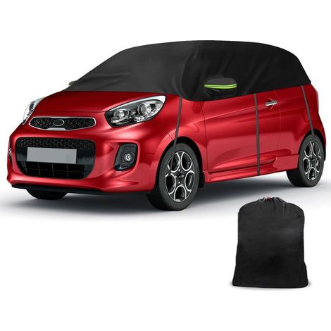 Bâche demi-voiture imperméable pour Kia Picanto 2003-2025, protection toutes saisons, bandes réfléchissantes (1/5)