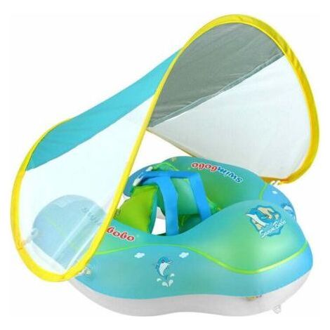 6-36 Months - L-Inflatable Baby Buoy with Sunshade Baby Swimming Ring Baby Pool Seat for Baby Kids (1/4)