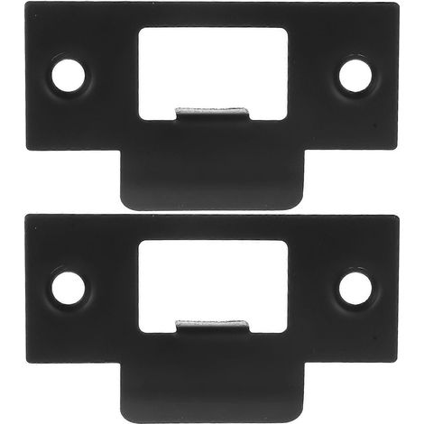Lot de 2 plaques de verrouillage de porte en acier inoxydable en forme de T, protections de serrure pour portes intérieures, pour une sécurité et un style améliorés. (1/4)