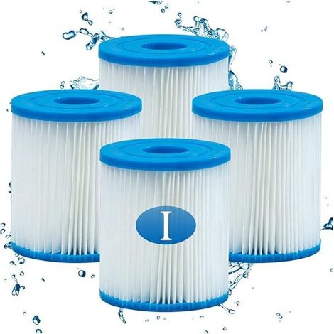 cartouches filtrantes pour Bestway type I piscine, taille 1 filtre de piscine pour Bestway, Lot de 4
