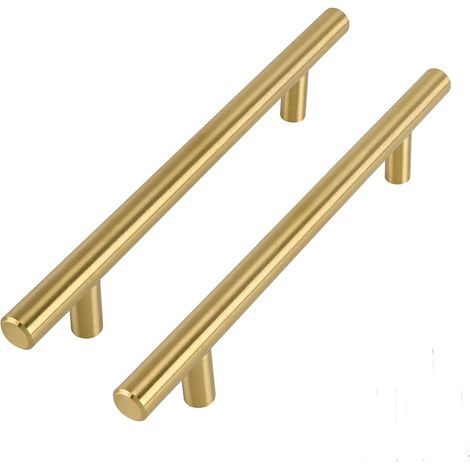 Lot de 5 Poignee Meuble Dorée Poignée Meuble Laiton Poignée Dorée Entraxe 160mm (1/5)