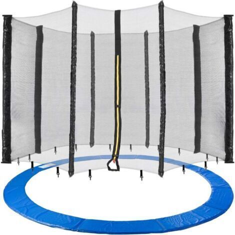 Filet Trampoline 244 cm,Filet de Protection pour Trampolines 6 Barres,Résistant aux UV (1/4)