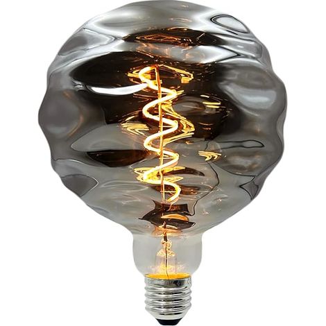 Ampoule LED E27 Vintage 4W Dimmable G150 Φ150mm XXL blanc froid Éclairage Rétro Décoration Intérieur Verre Gris Fumé G150RM02 (1/5)